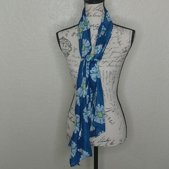Multicolored Sheer Floral Scarf - Picture 1 of 4